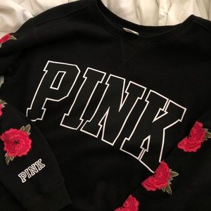 Victoria’s Secret PINK Rose Embroidered Sweatshirt